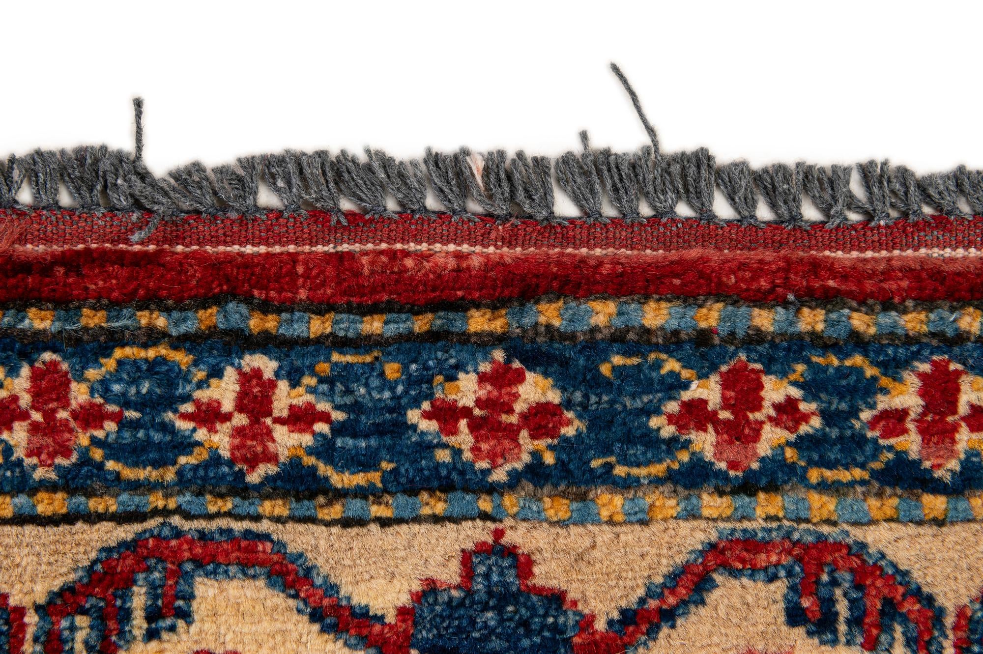 4' x 6' Hand Knotted Kazak Wool Rug