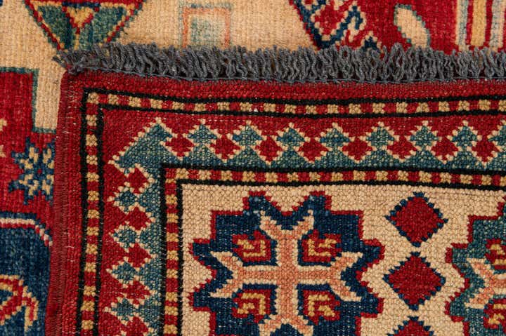 4' 2 x 5' 11 Hand Knotted Kazak Wool Rug