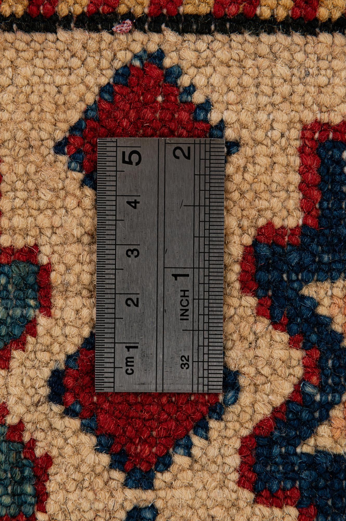 4' 2 x 5' 11 Hand Knotted Kazak Wool Rug