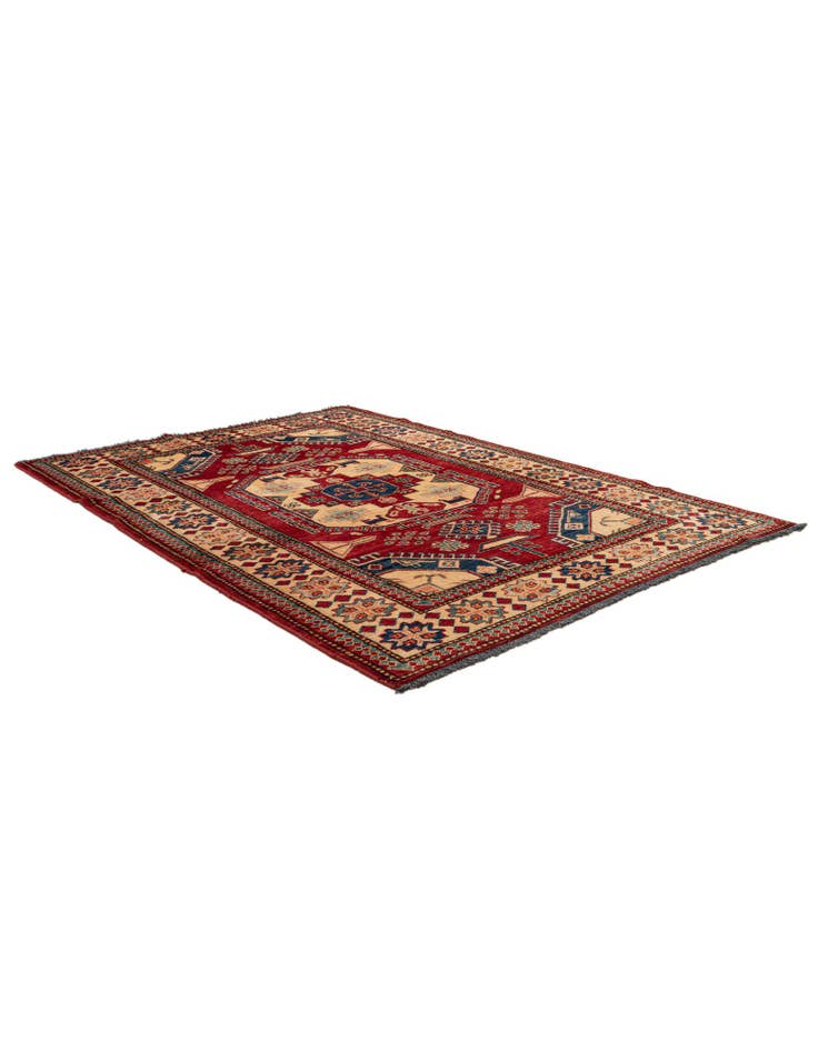 Detail image of 4' 2 x 5' 11 Hand Knotted Kazak Wool Rug