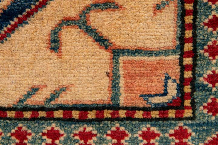 4' 2 x 5' 11 Hand Knotted Kazak Wool Rug