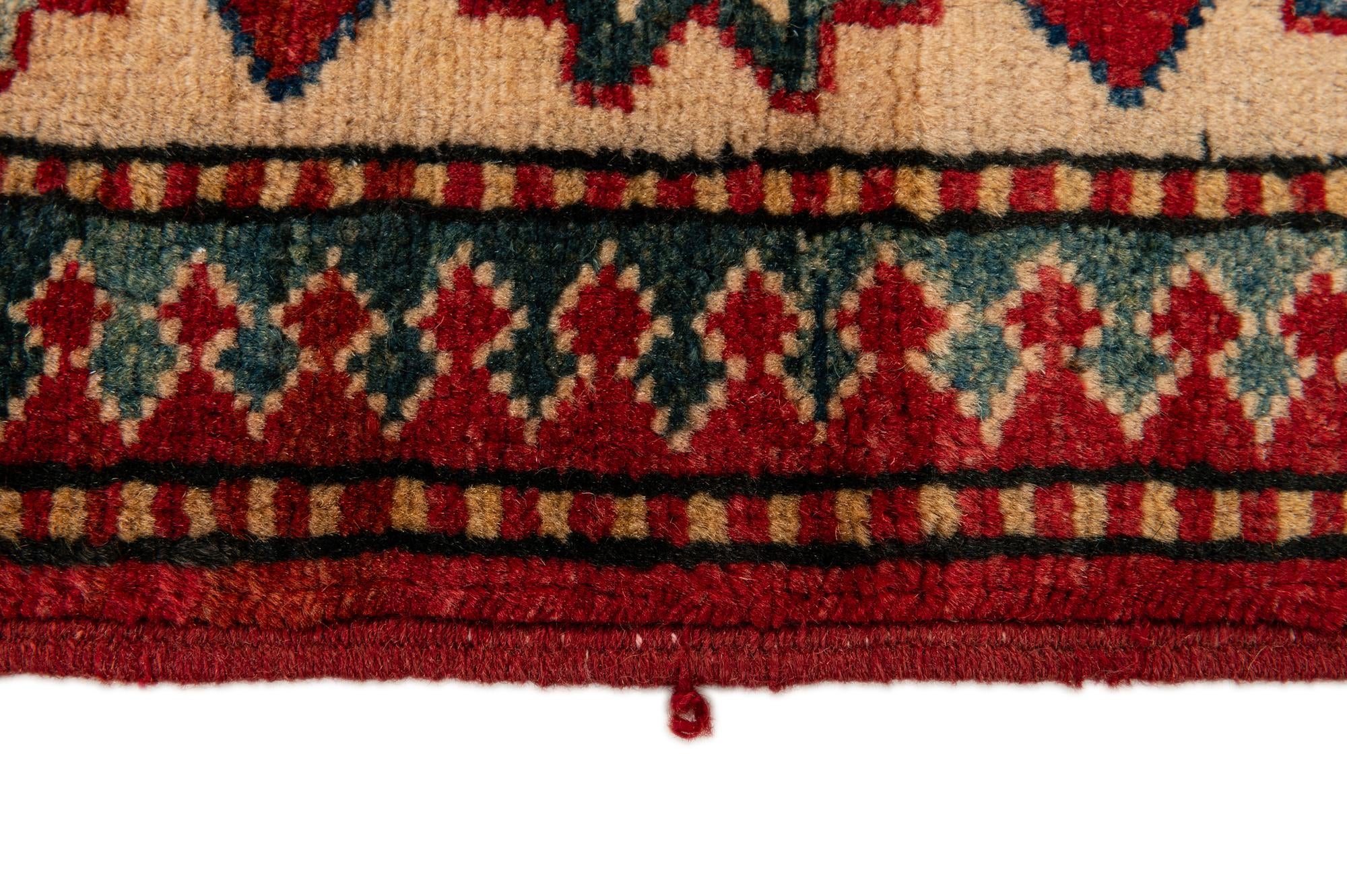 4' 2 x 5' 11 Hand Knotted Kazak Wool Rug