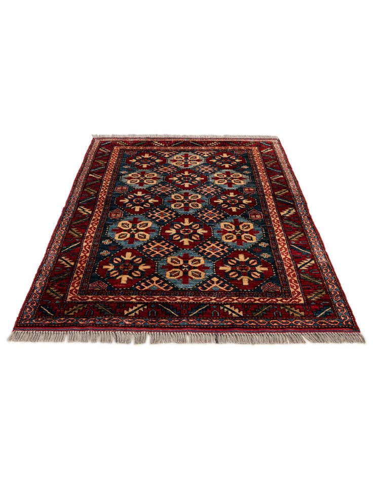 Detail image of 3' 11 x 5' 5  Hand Knotted Kazak Wool Rug