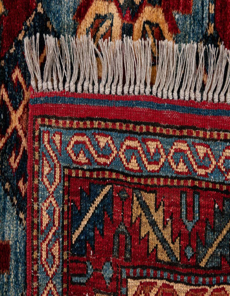Detail image of 3' 11 x 5' 5  Hand Knotted Kazak Wool Rug