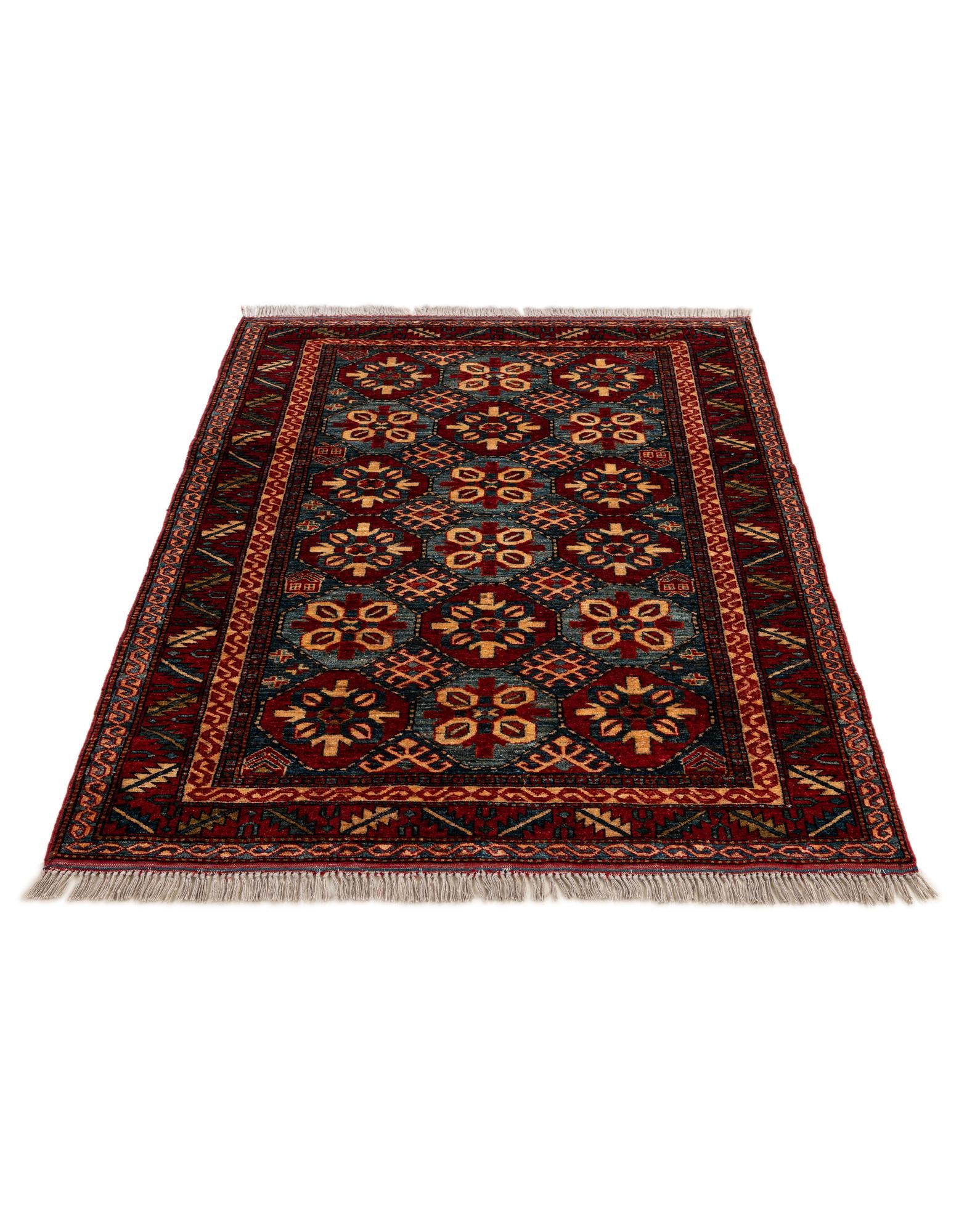 4' x 5' 2 Hand Knotted Kazak Wool Rug