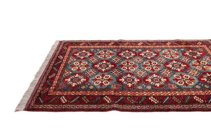 Detail image of 4' x 5' 2 Hand Knotted Kazak Wool Rug