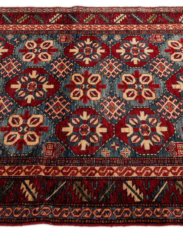 Detail image of 4' x 5' 2  Hand Knotted Kazak Wool Rug