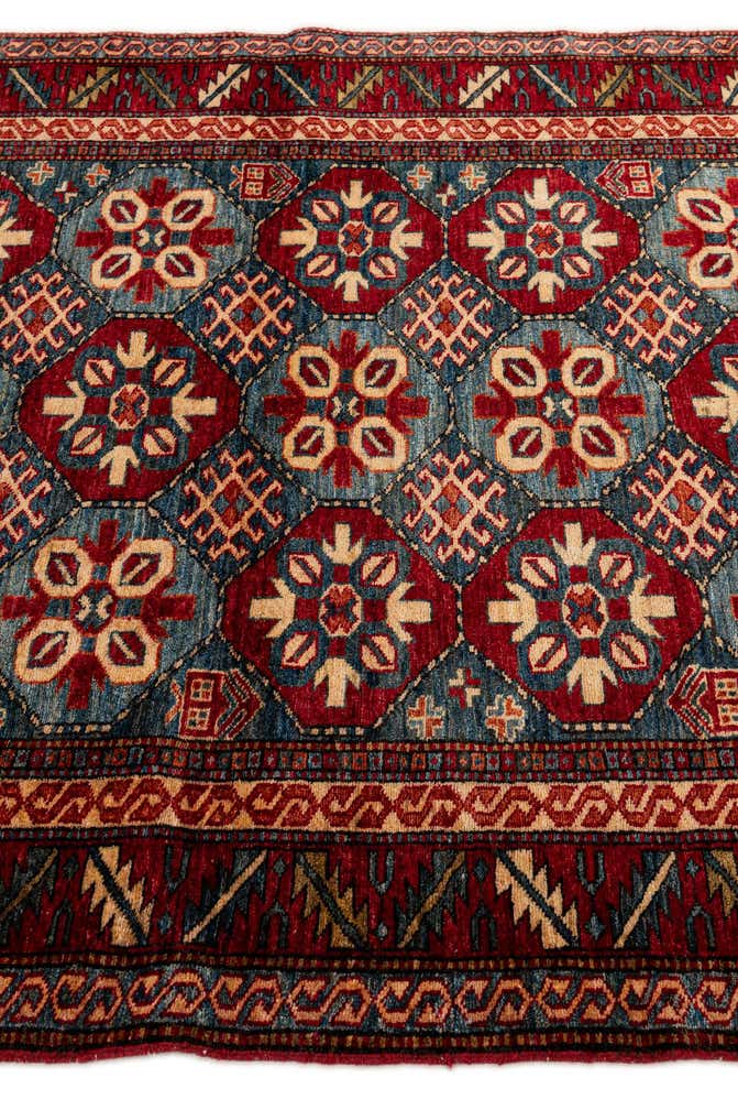 4' x 5' 2 Hand Knotted Kazak Wool Rug