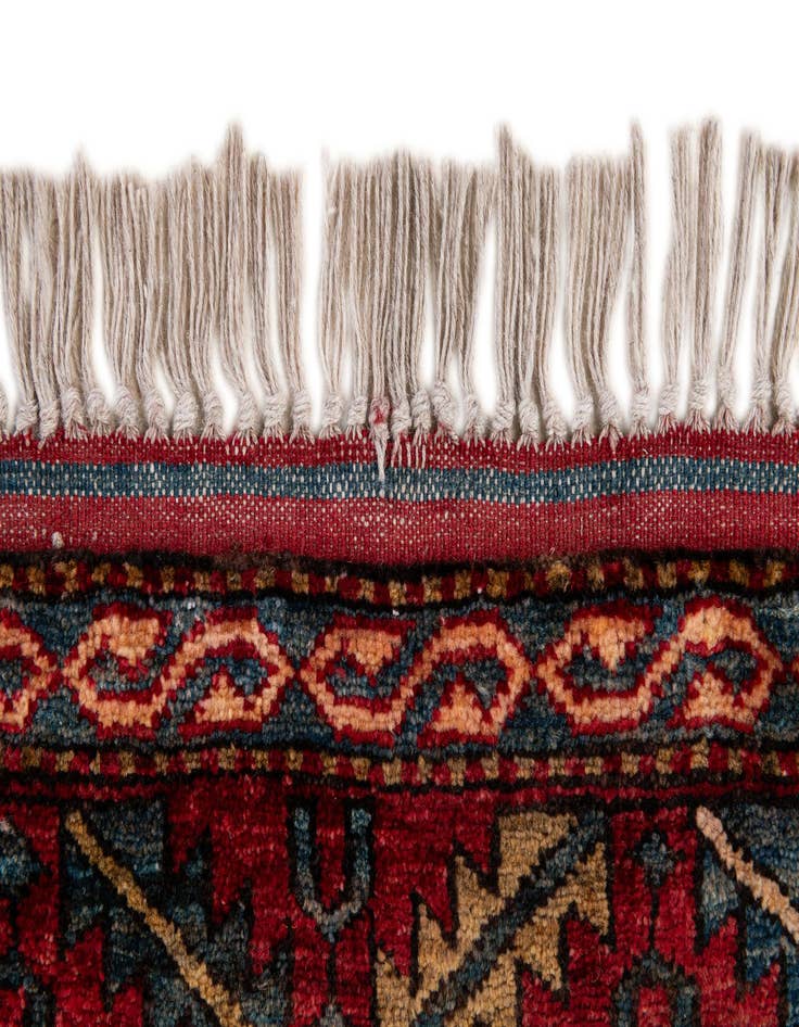 Detail image of 4' x 5' 2  Hand Knotted Kazak Wool Rug