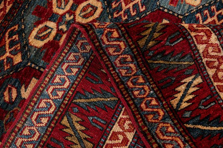 4' x 5' 2 Hand Knotted Kazak Wool Rug