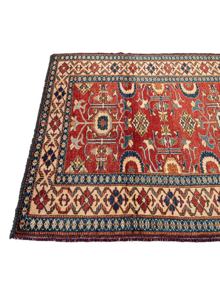 Detail image of 4' x 5' 9  Hand Knotted Kazak Wool Rug