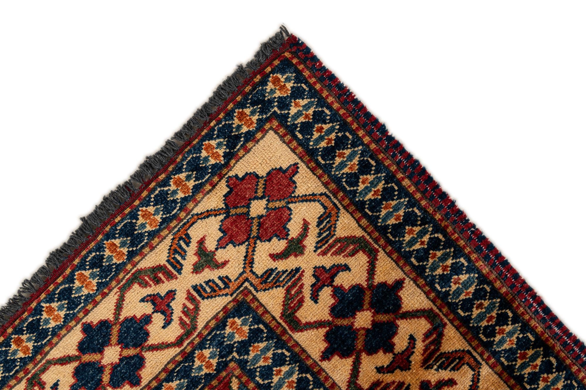 4' x 5' 9 Hand Knotted Kazak Wool Rug