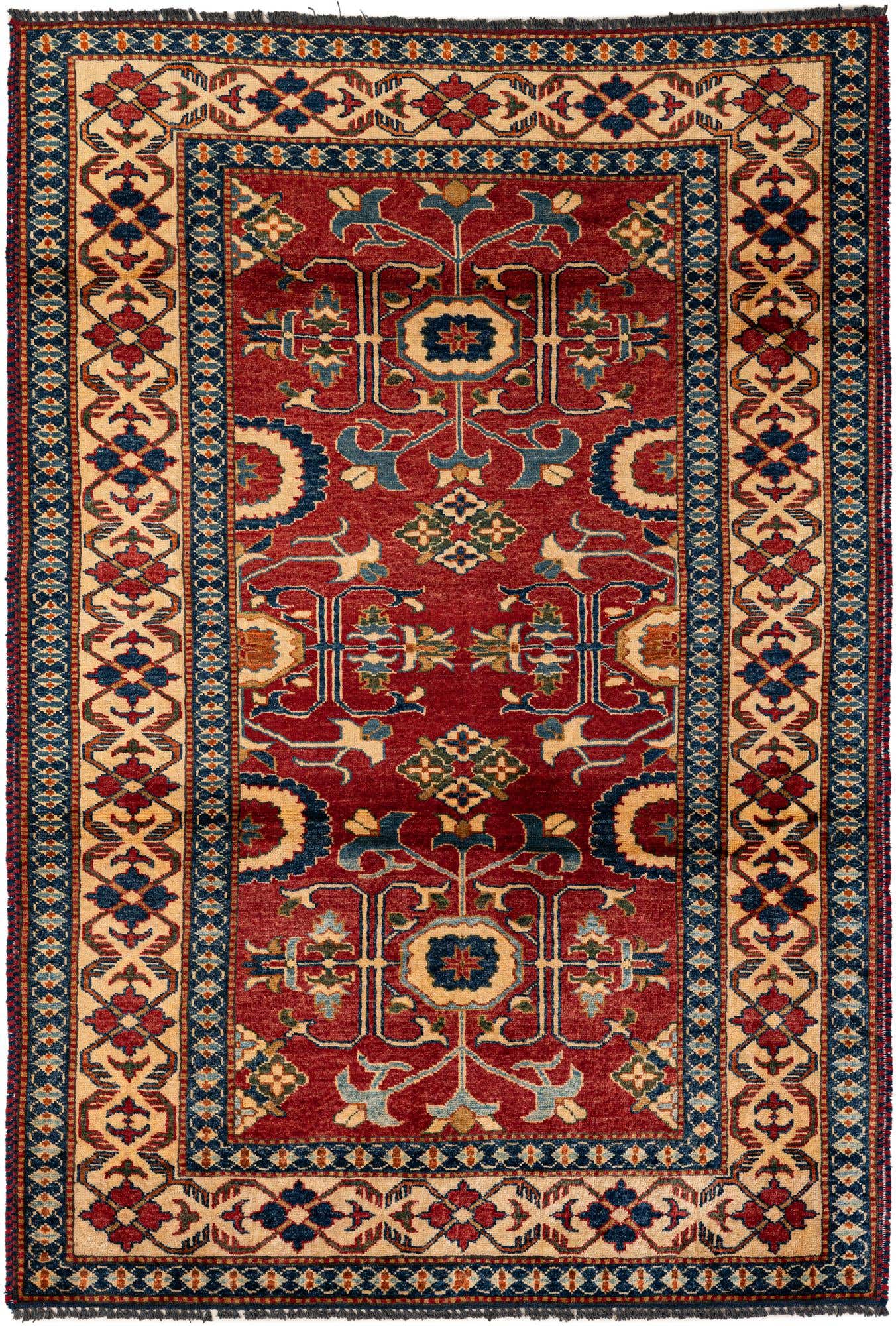 4' x 5' 9 Hand Knotted Kazak Wool Rug