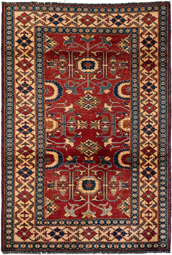 4' x 5' 9 Hand Knotted Kazak Wool Rug