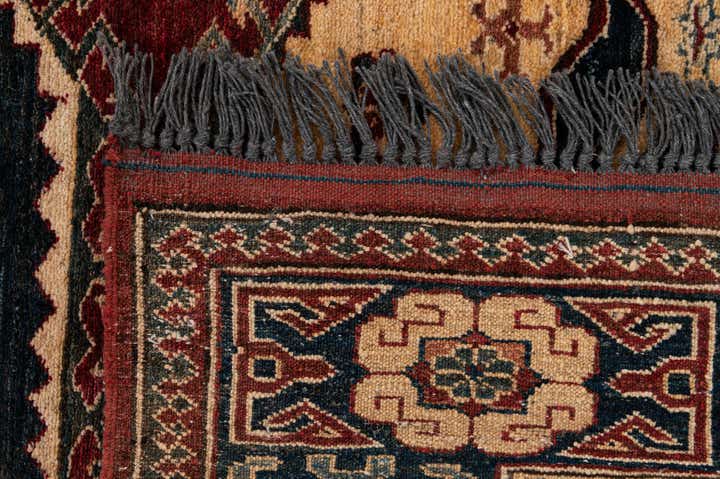 4' 1 x 6' 8 Hand Knotted Kazak Wool Rug