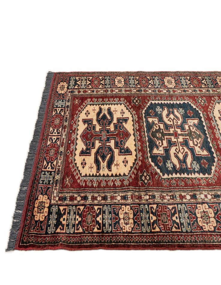 Detail image of 4' 1 x 6' 8  Hand Knotted Kazak Wool Rug