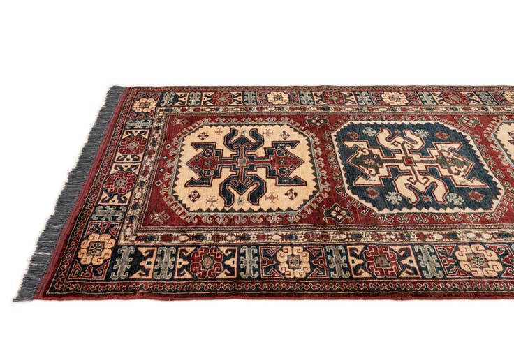 Detail image of 4' 1 x 6' 8 Hand Knotted Kazak Wool Rug