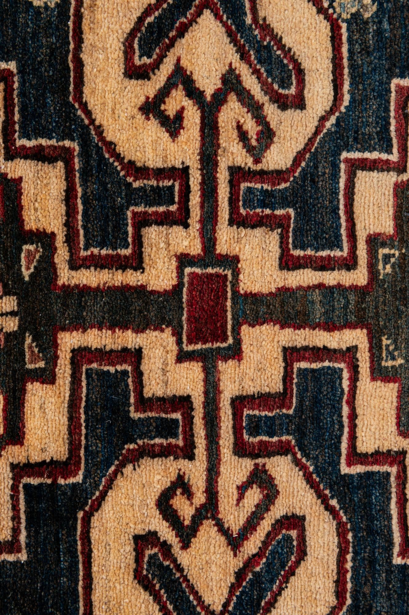 4' 1 x 6' 8 Hand Knotted Kazak Wool Rug