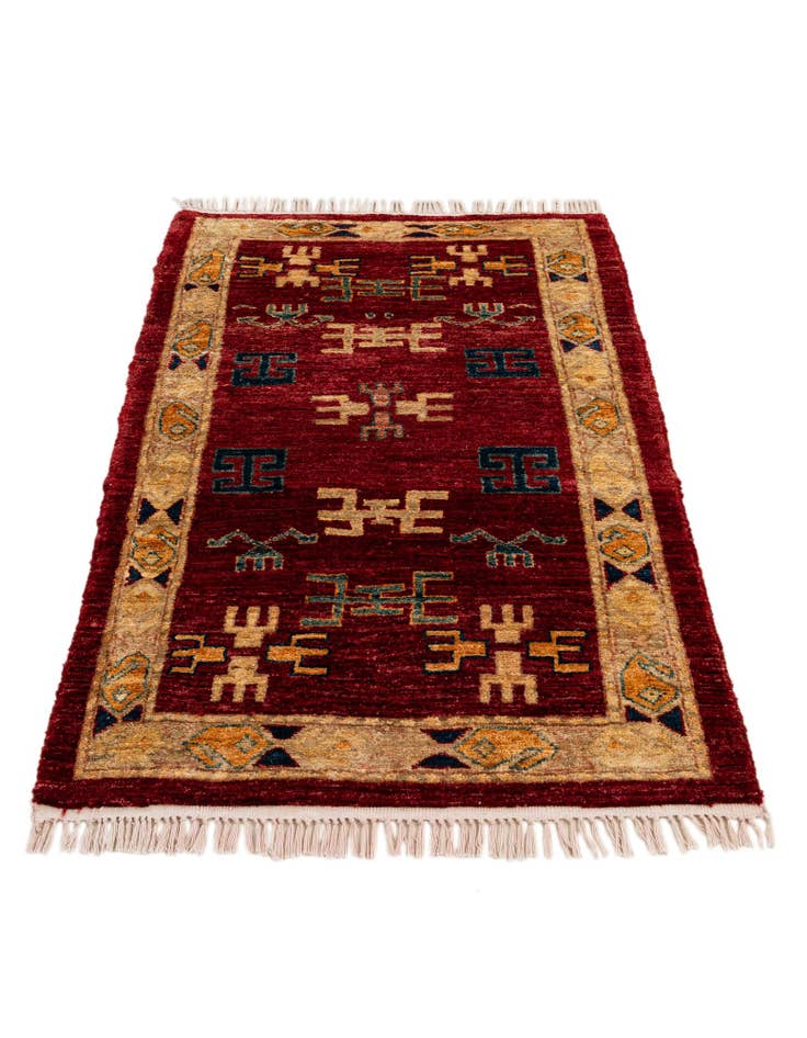 Detail image of 2' 7 x 4' Hand Knotted Kazak Wool Rug