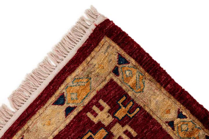 2' 7 x 4' Hand Knotted Kazak Wool Rug