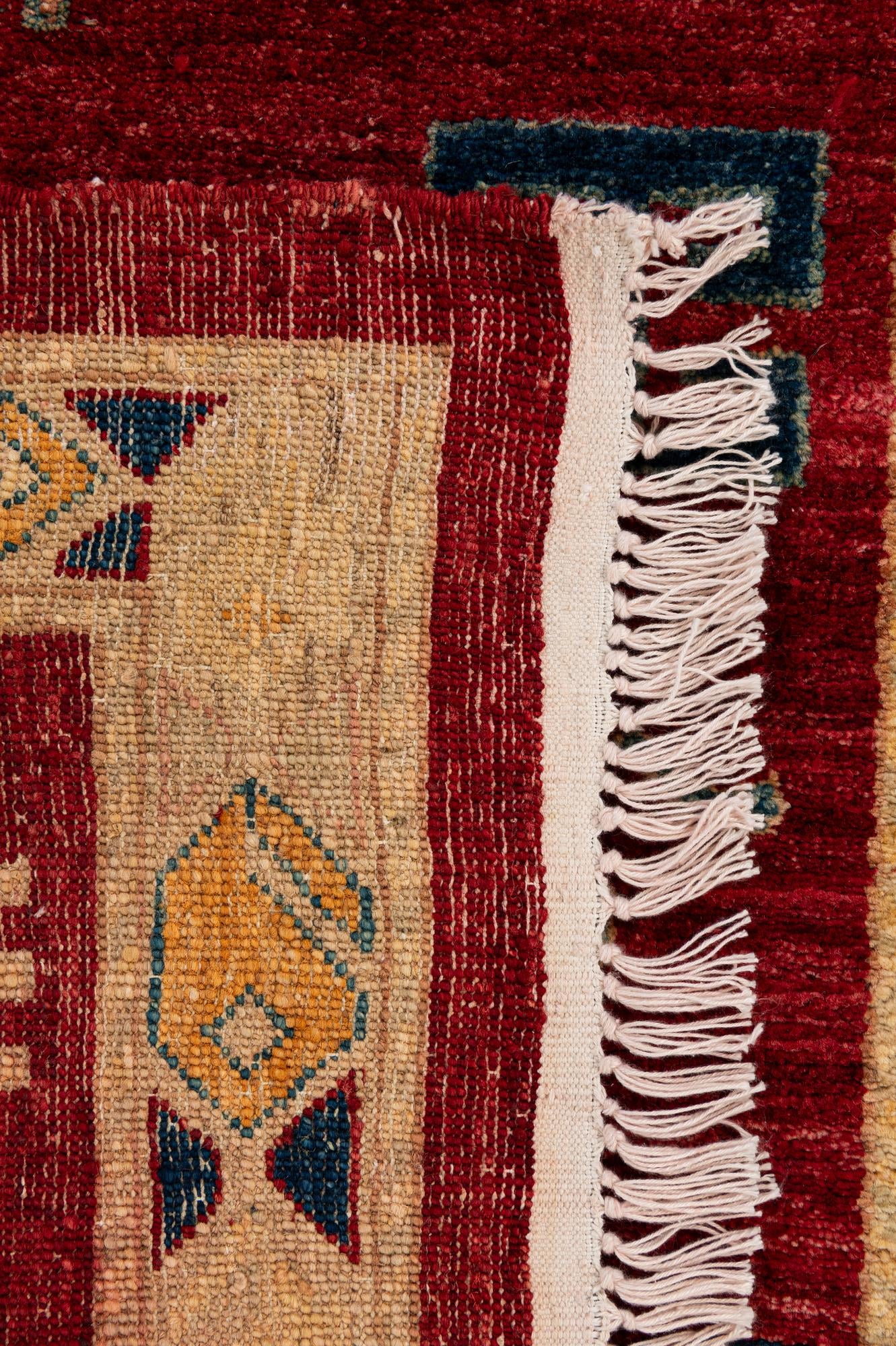 2' 7 x 4' Hand Knotted Kazak Wool Rug
