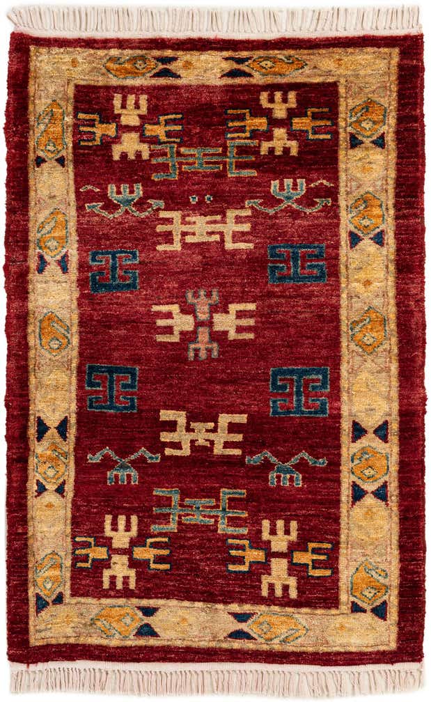 2' 7 x 4' Hand Knotted Kazak Wool Rug