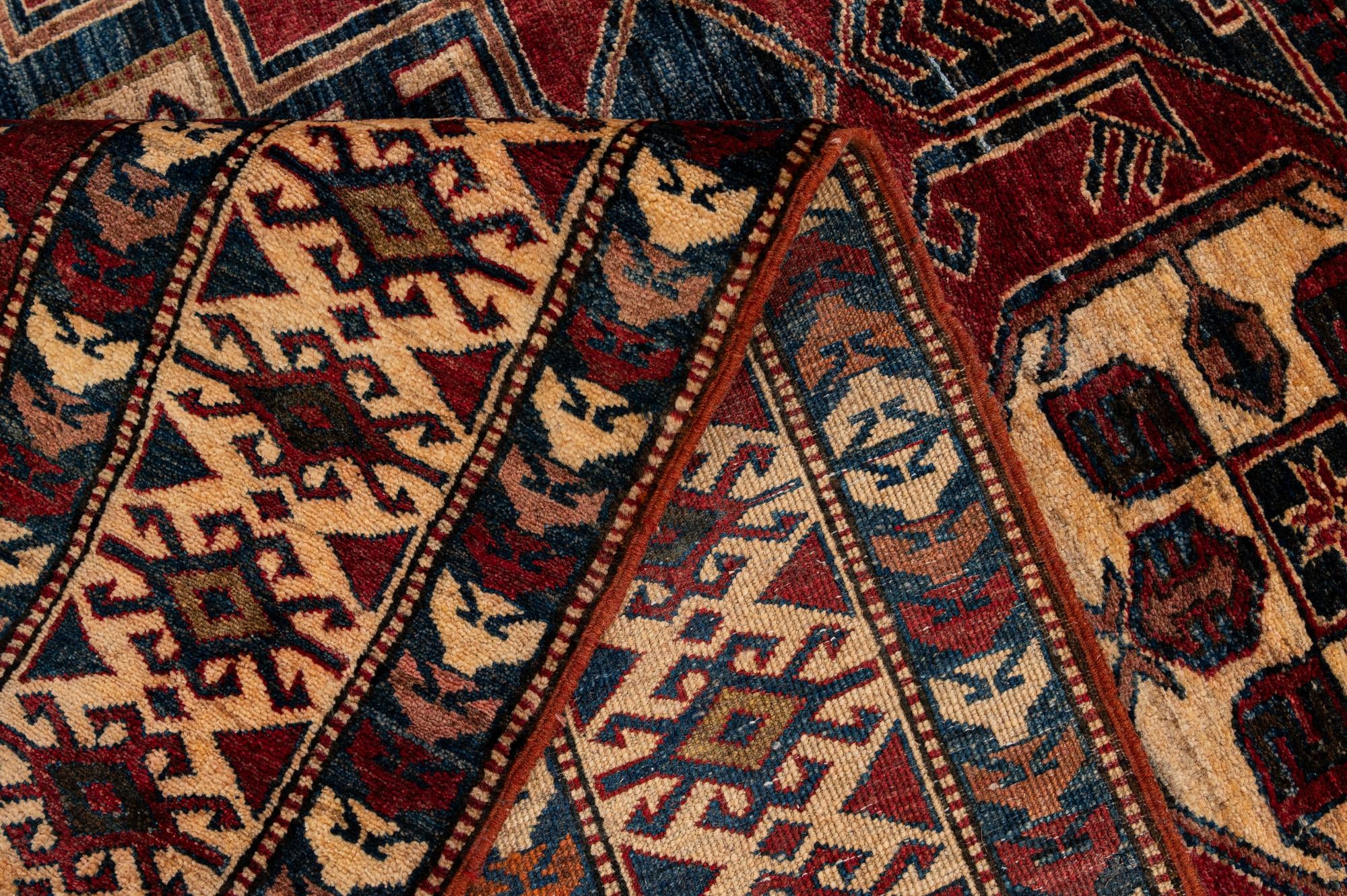 4' 10 x 6' 11 Hand Knotted Kazak Oriental Wool Rug