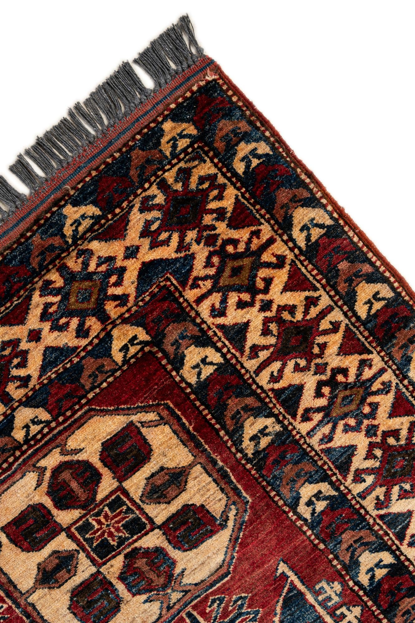 4' 10 x 6' 11 Hand Knotted Kazak Oriental Wool Rug