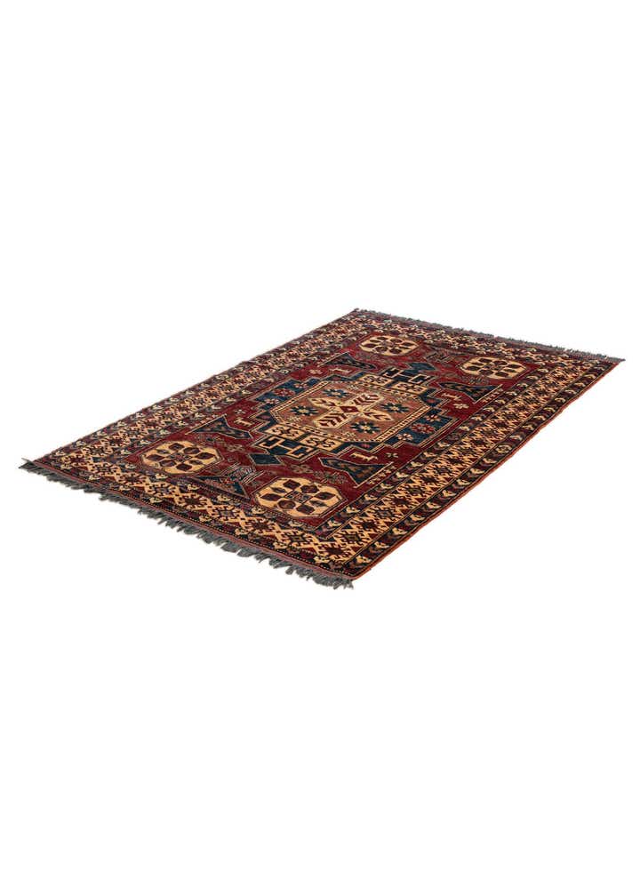 4' 10 x 6' 11 Hand Knotted Kazak Oriental Wool Rug
