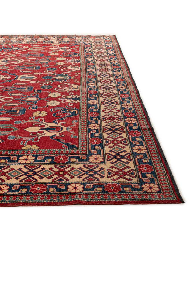 13' 9 x 17' 10 Hand Knotted Kazak Wool Rug