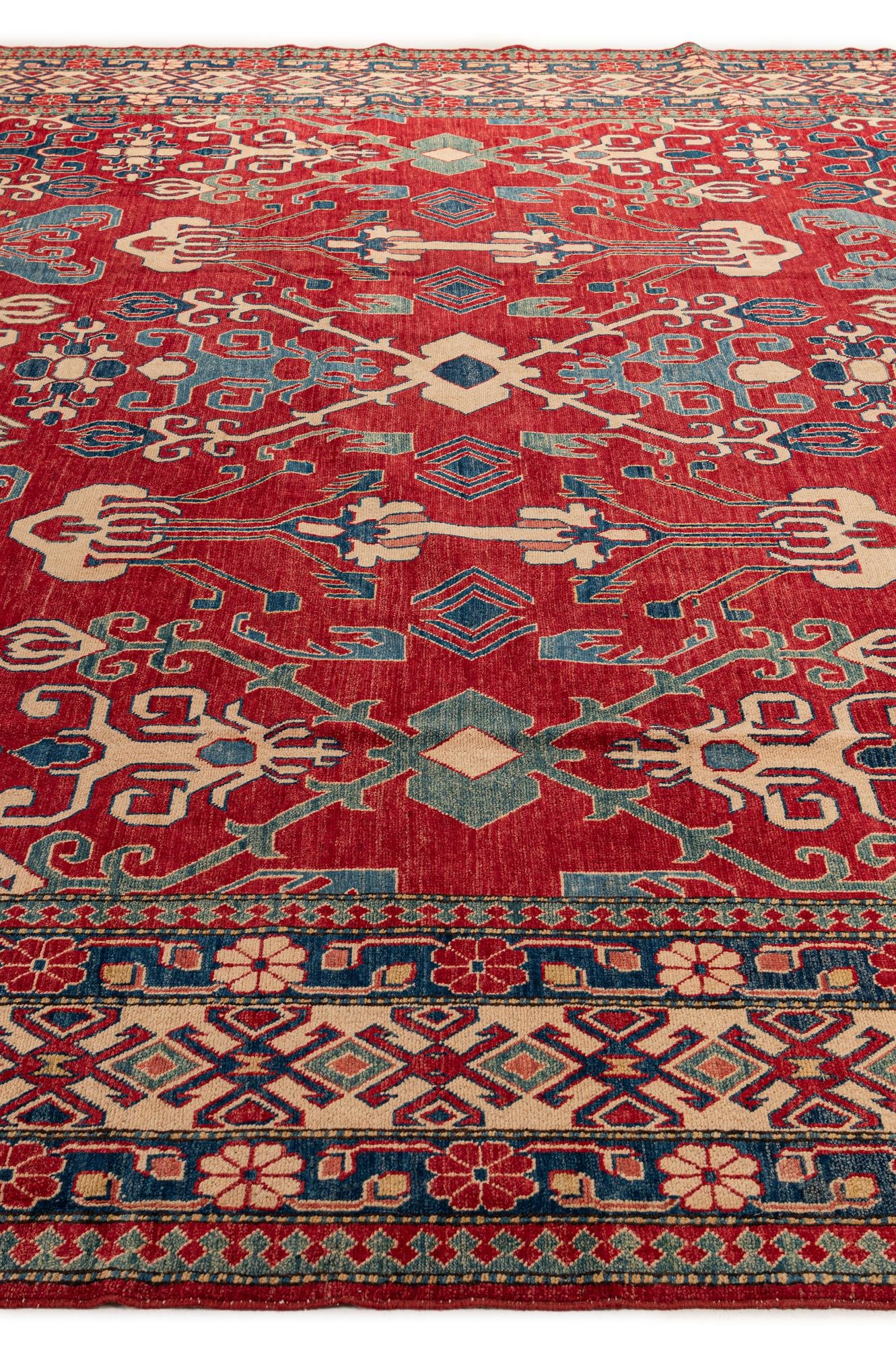 13' 9 x 17' 10 Hand Knotted Kazak Wool Rug