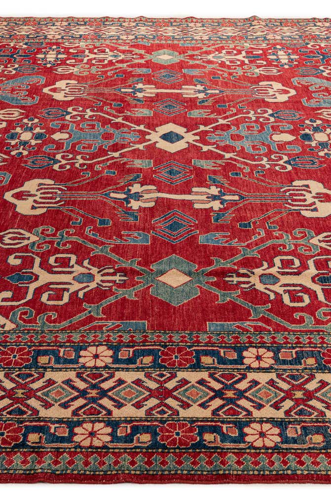 13' 9 x 17' 10 Hand Knotted Kazak Wool Rug