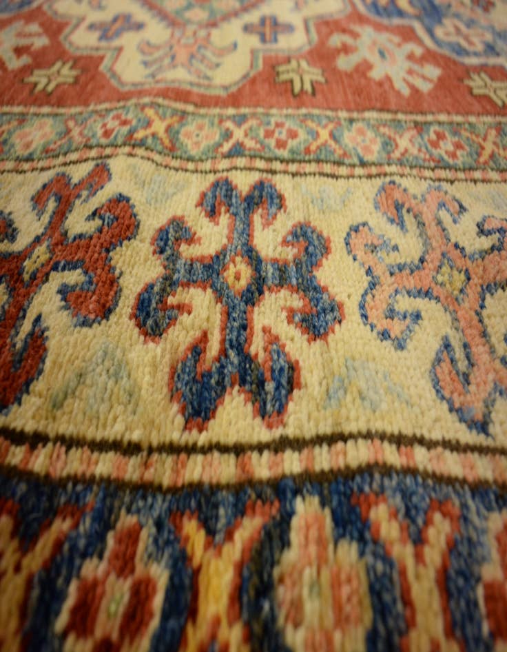 Detail image of 3' 5 x 4' 11 Hand Knotted Kazak Oriental Rug