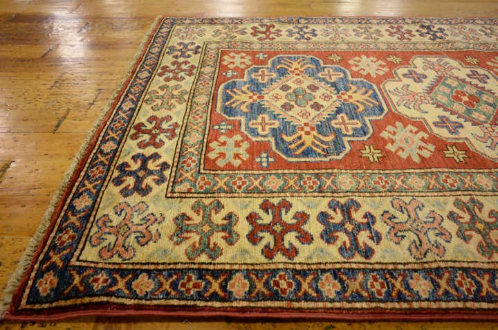 3' 5 x 4' 11 Hand Knotted Kazak Oriental Rug