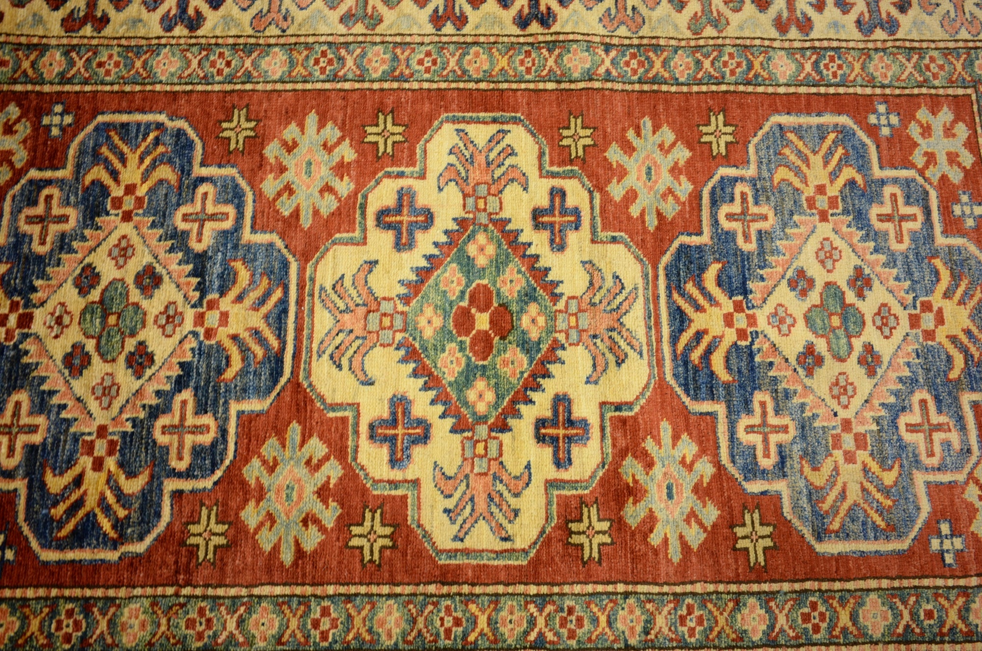 3' 5 x 4' 11 Hand Knotted Kazak Oriental Rug