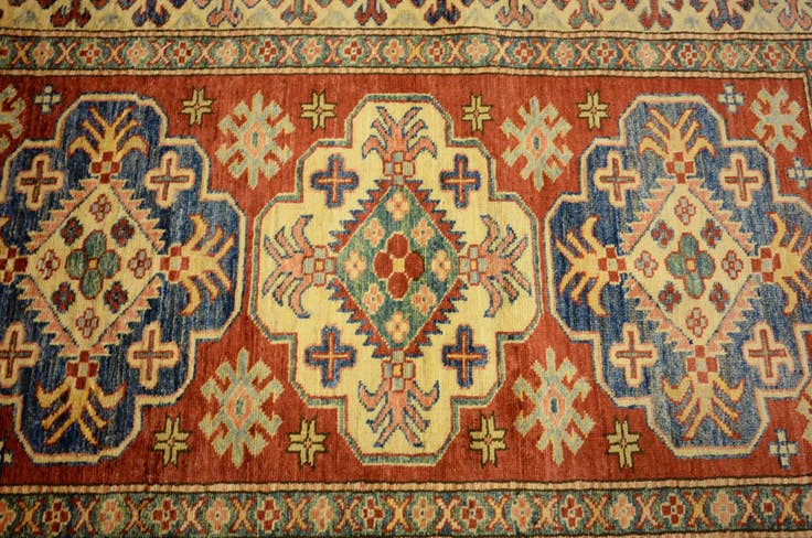 Detail image of 3' 5 x 4' 11 Hand Knotted Kazak Oriental Rug