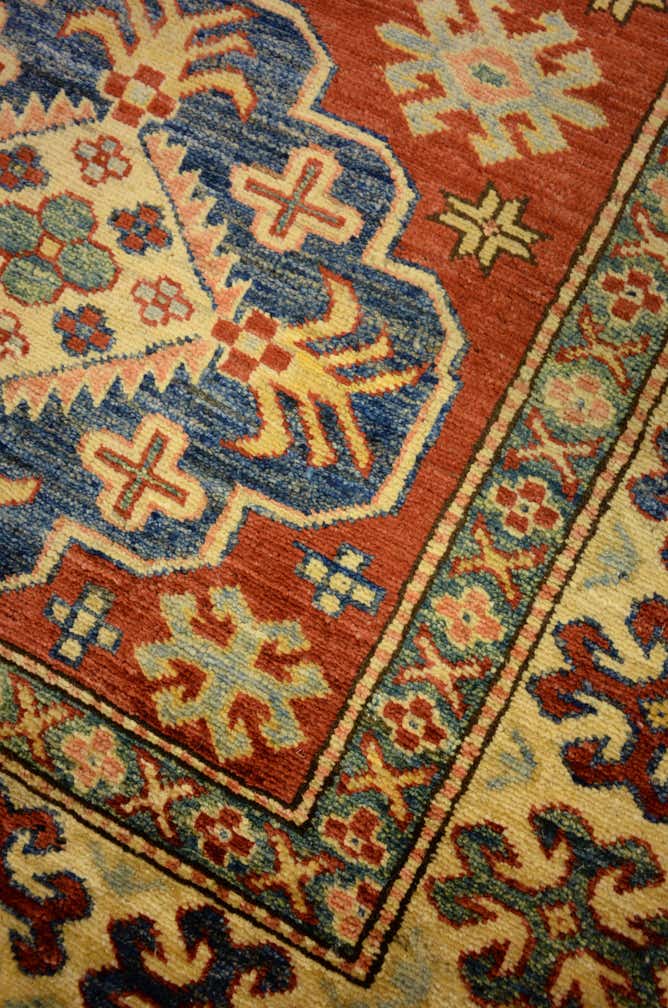 3' 5 x 4' 11 Hand Knotted Kazak Oriental Rug
