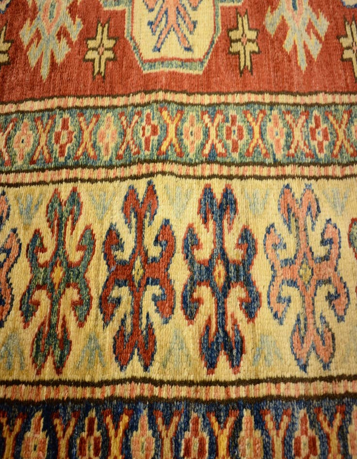 Detail image of 3' 5 x 4' 11 Hand Knotted Kazak Oriental Rug