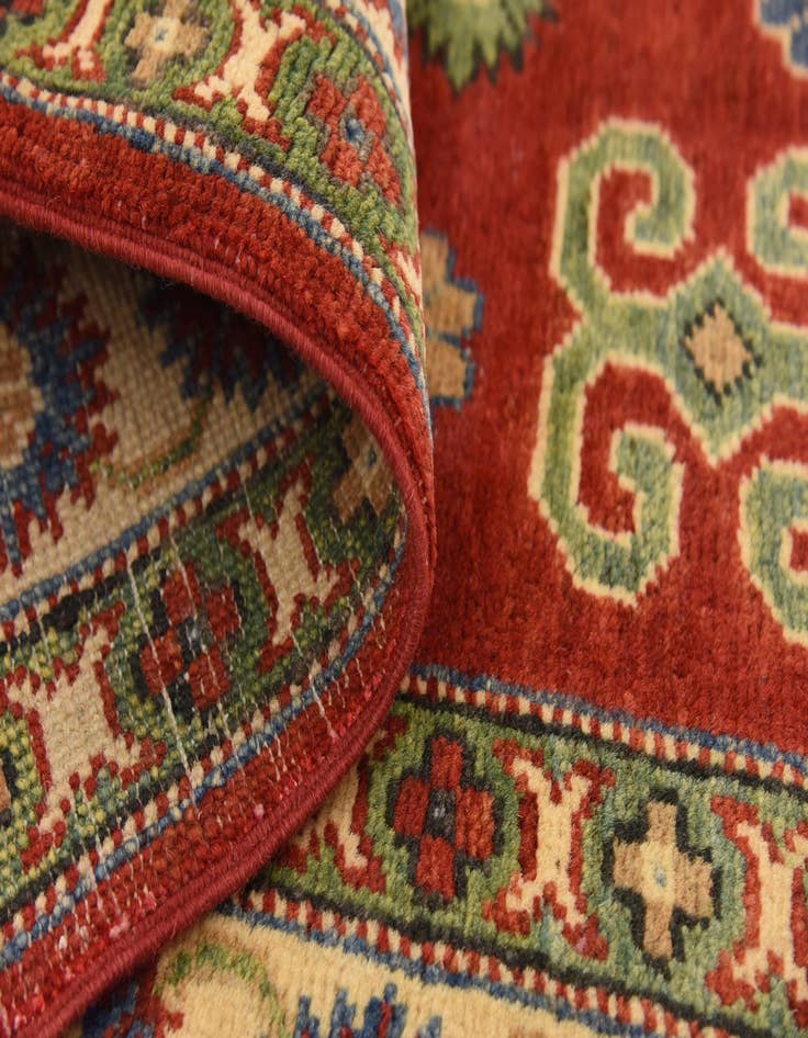 Detail image of 4' x 5' 8 Hand Knotted Kazak Oriental Rug