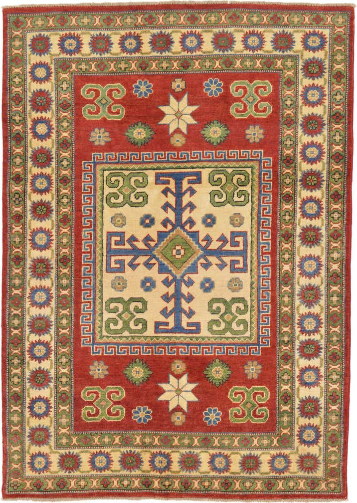 4' x 5' 8 Hand Knotted Kazak Oriental Rug