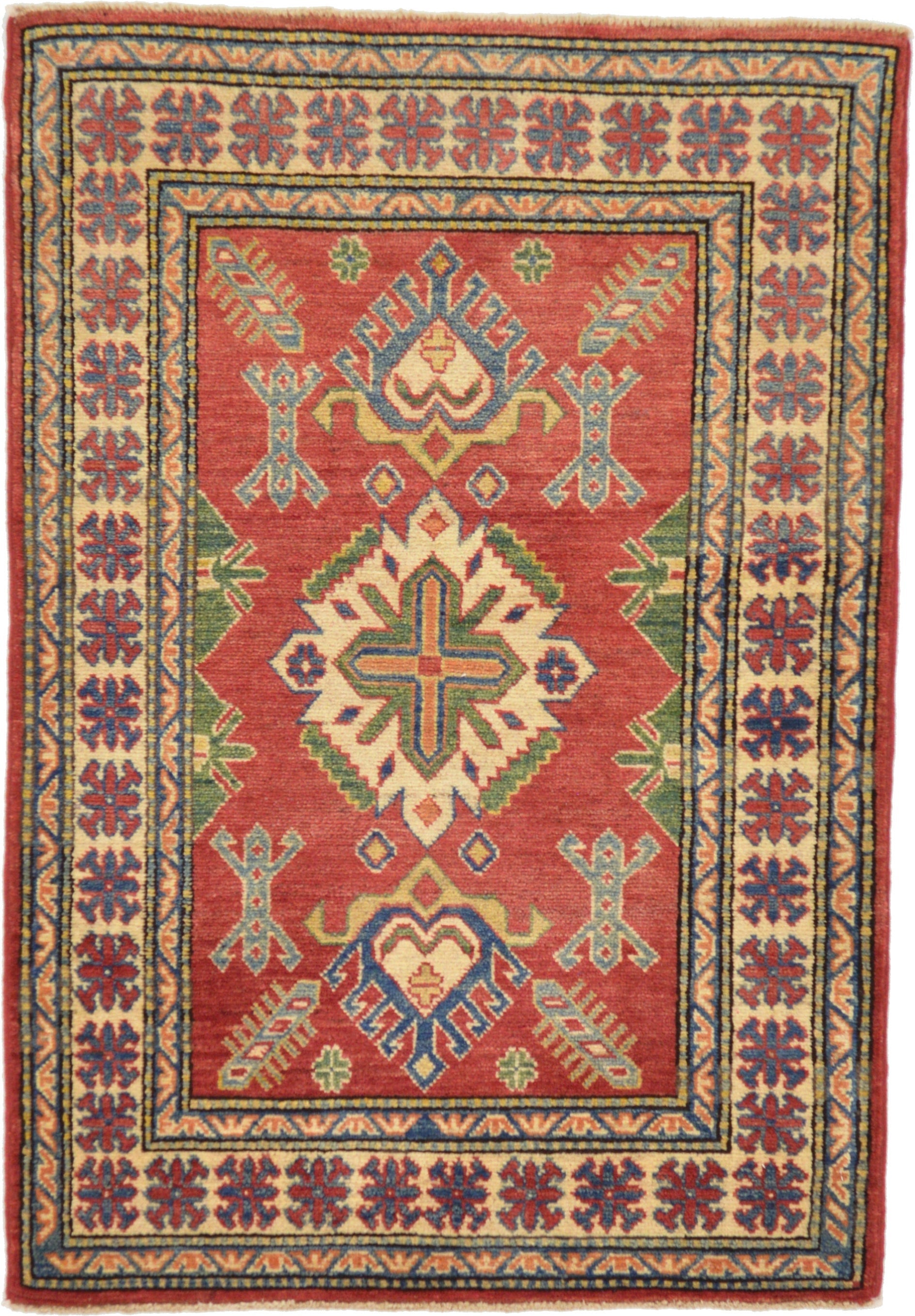 2' 10 x 4' 2 Hand Knotted Kazak Oriental Rug
