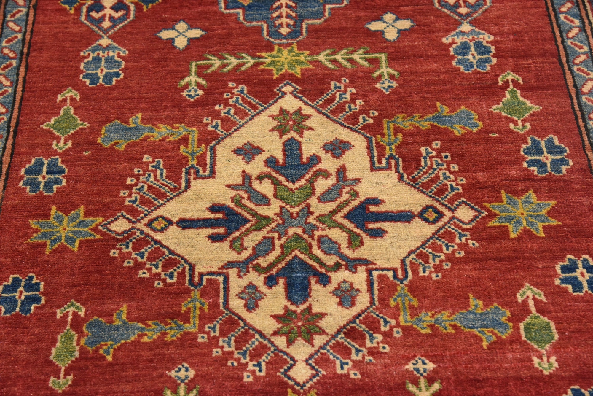 3' 8 x 5' Hand Knotted Kazak Oriental Rug