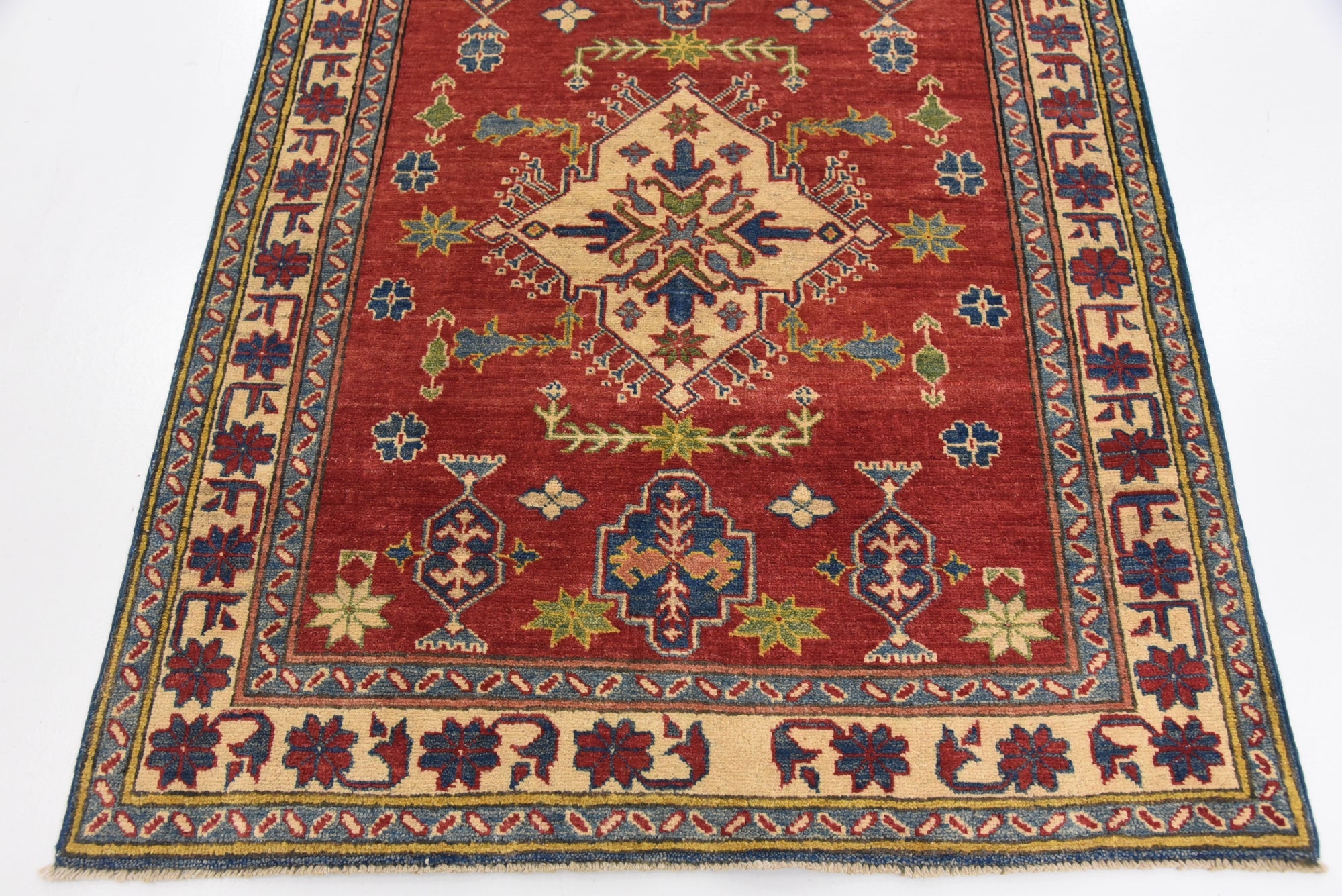 3' 8 x 5' Hand Knotted Kazak Oriental Rug