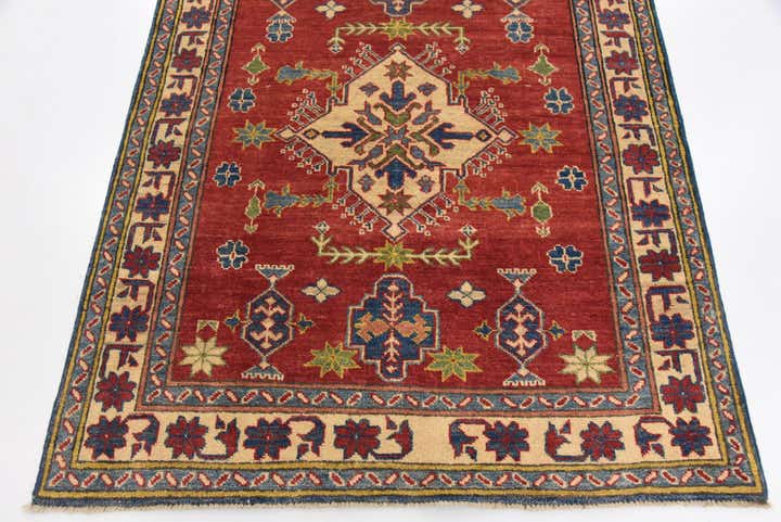 3' 8 x 5' Hand Knotted Kazak Oriental Rug