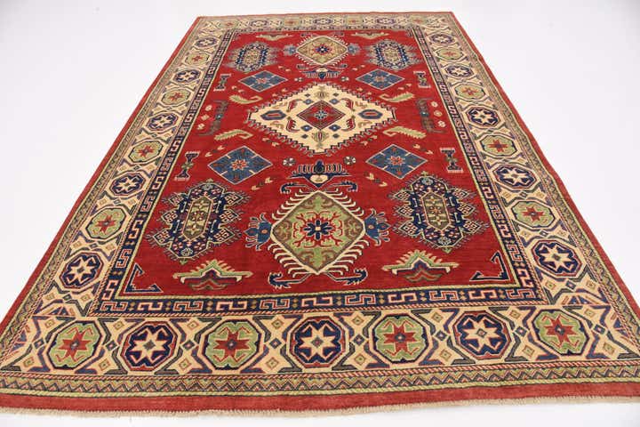 6' 7 x 10' Hand Knotted Kazak Oriental Rug