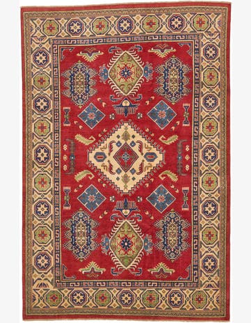 6' 7 x 10' Hand Knotted Kazak Oriental Rug