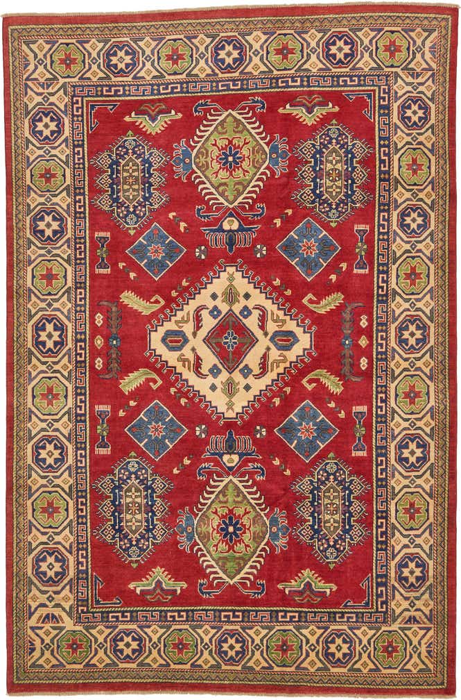 6' 7 x 10' Hand Knotted Kazak Oriental Rug