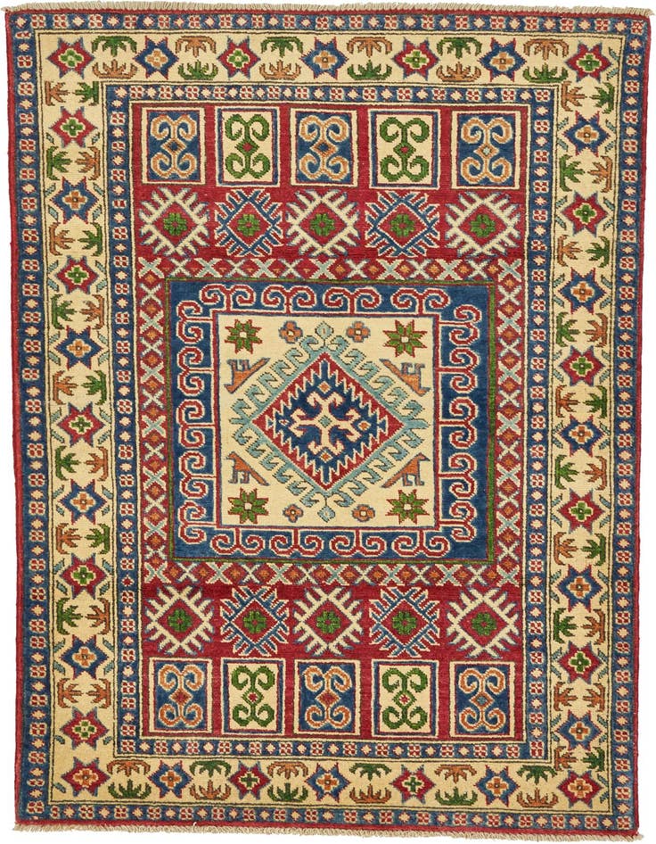 Detail image of 3' 3 x 5' Hand Knotted Kazak Oriental Rug