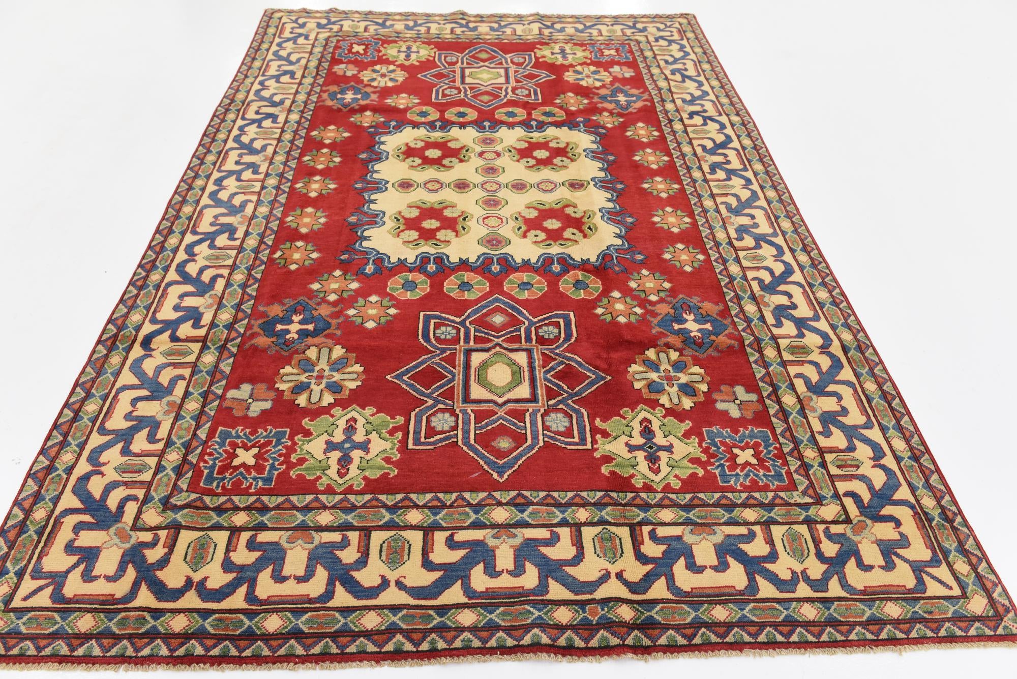 6' 6 x 9' 10 Hand Knotted Kazak Oriental Rug