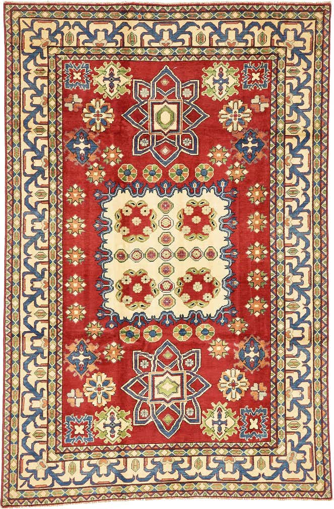 6' 6 x 9' 10 Hand Knotted Kazak Oriental Rug